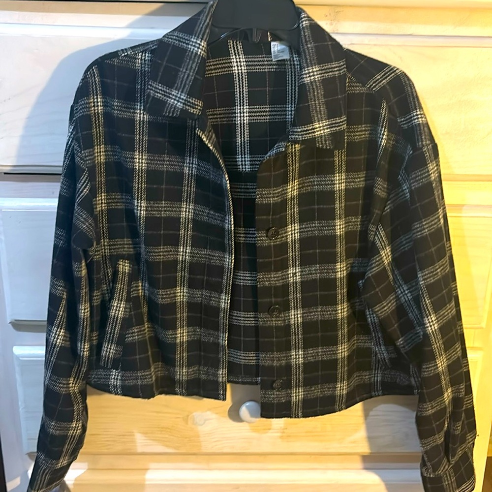 Women’s size small plaid button sweater